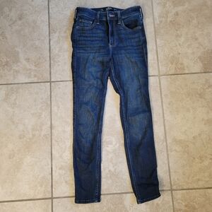 Hollister Dark Blue High-Rise Super Skinny Jeans